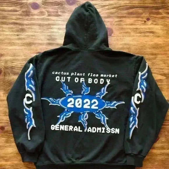 Coachella 2022 Cactus Plant Flea Market Weekend 2 Olive Green Hoodie Swe… - Picture 11 of 16